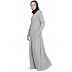 Travel Abaya in Jersey - Grey color